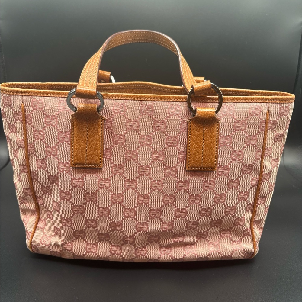Gucci Pink GG Canvas Boston Bag